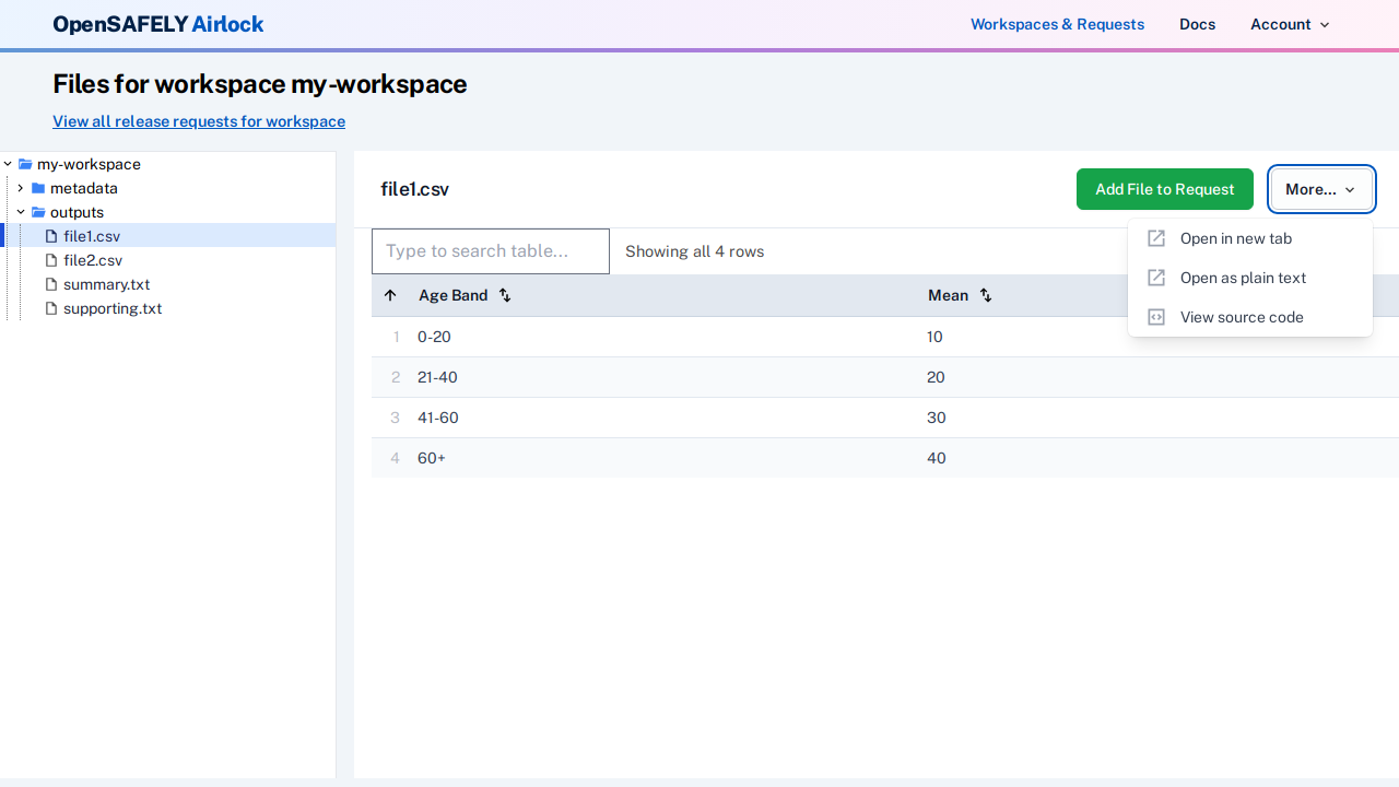 More dropdown