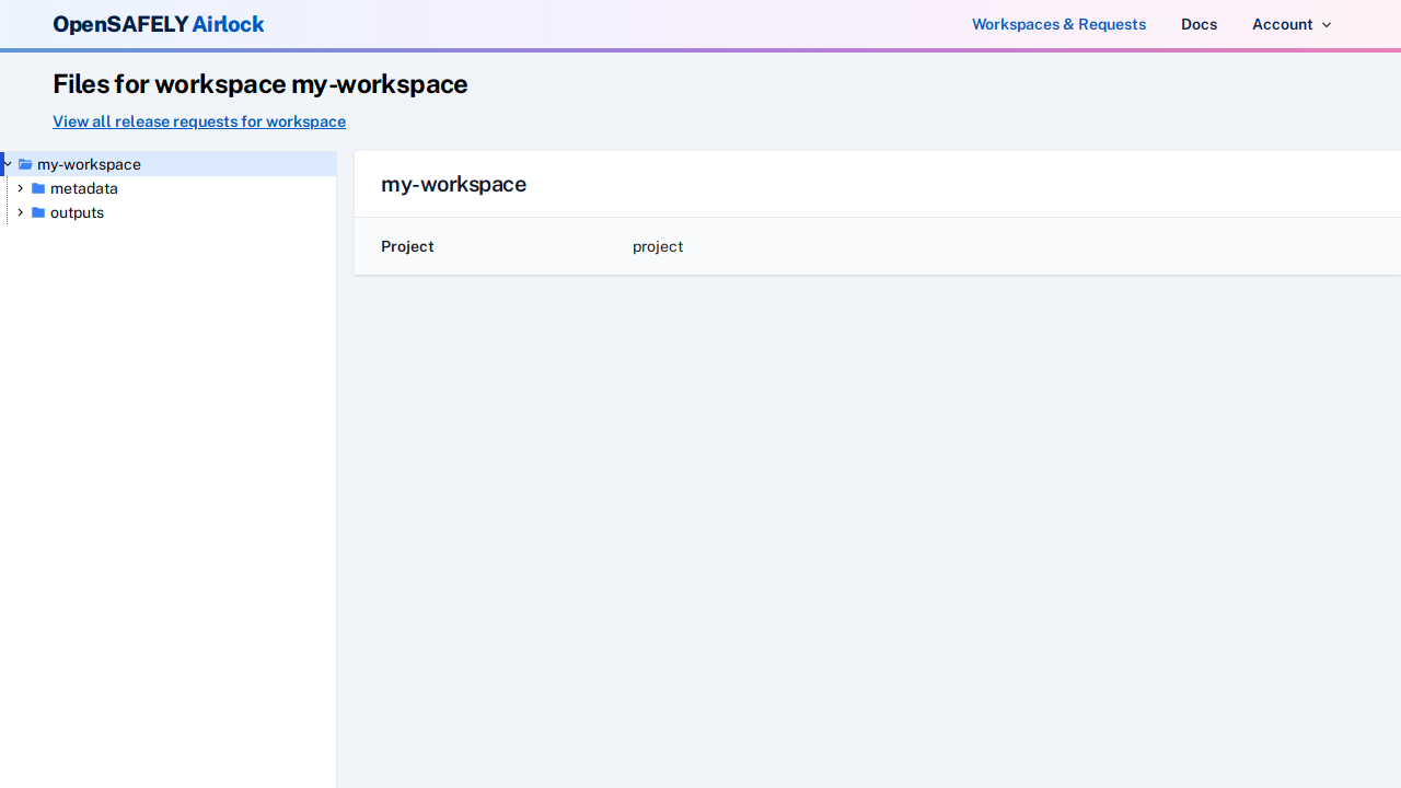 Workspace view